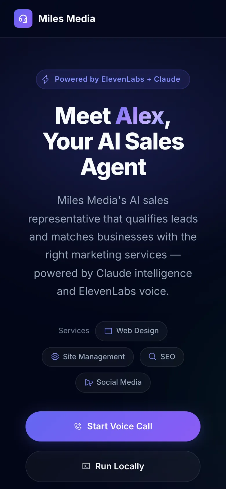 AI sales agent on a phone