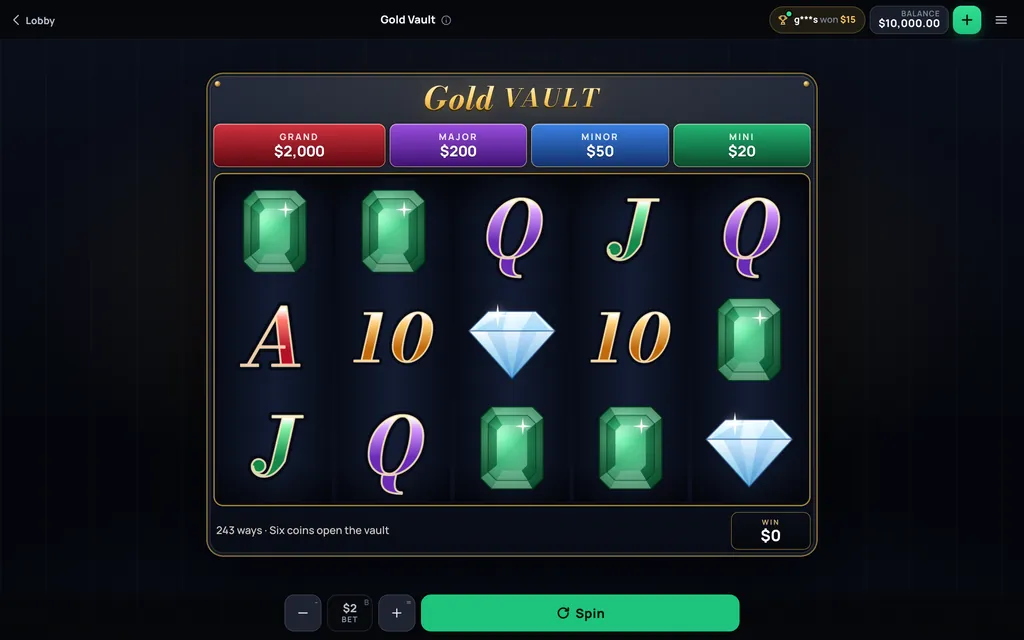 Big Free Casino, screen 3