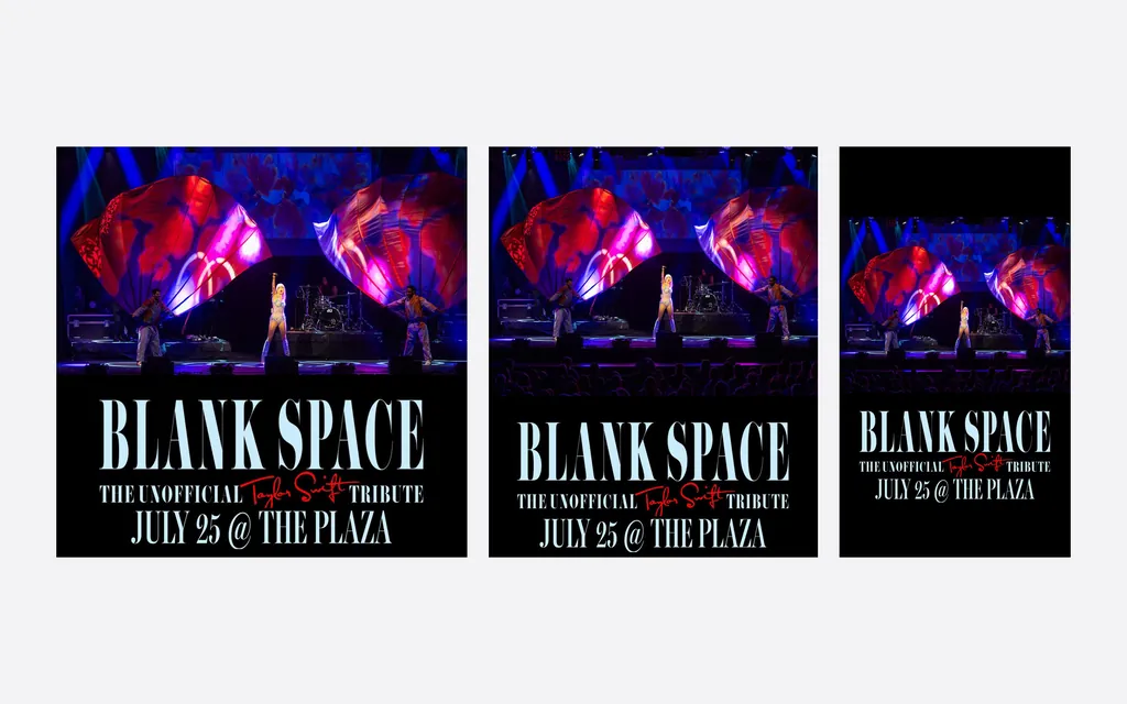 Blank Space ad creatives: event ad creative