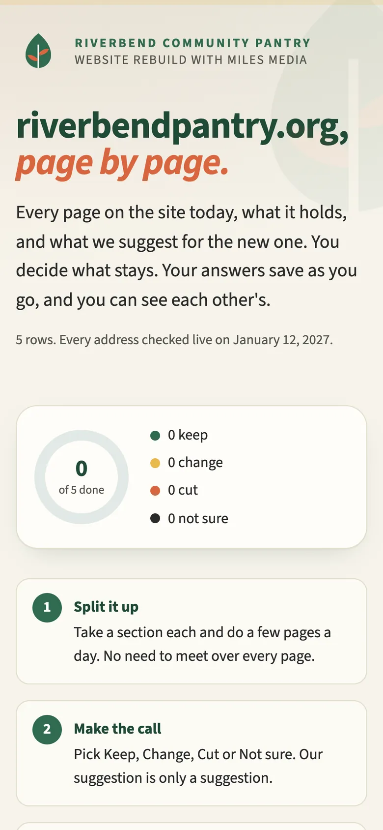 Client portal on a phone