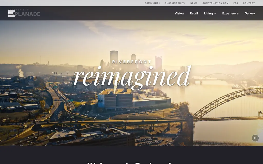 Esplanade: real estate development website