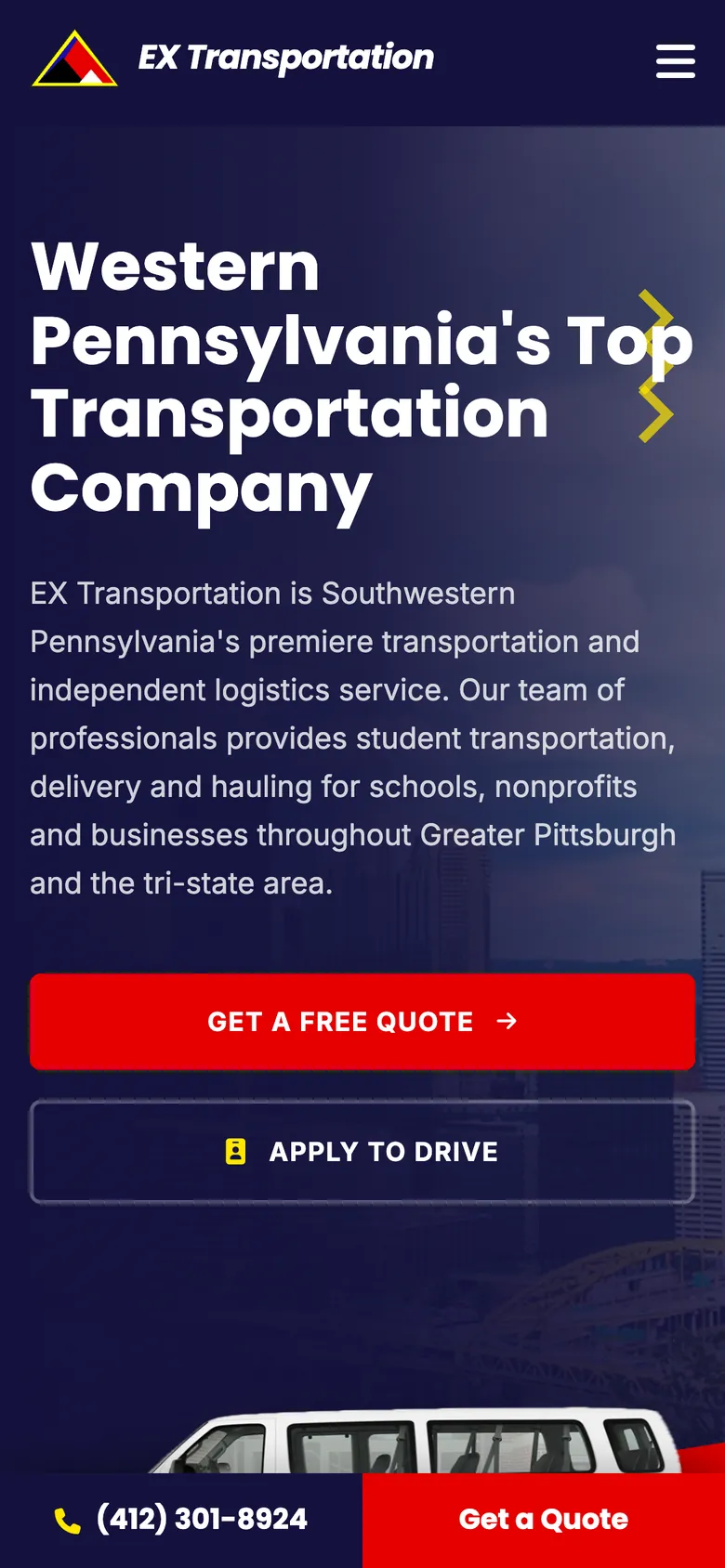 EX Transportation on a phone