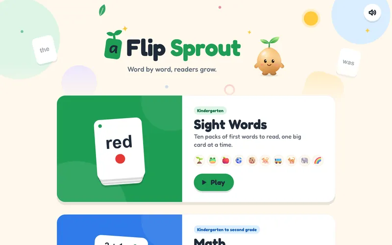 Flip Sprout: kids learning games