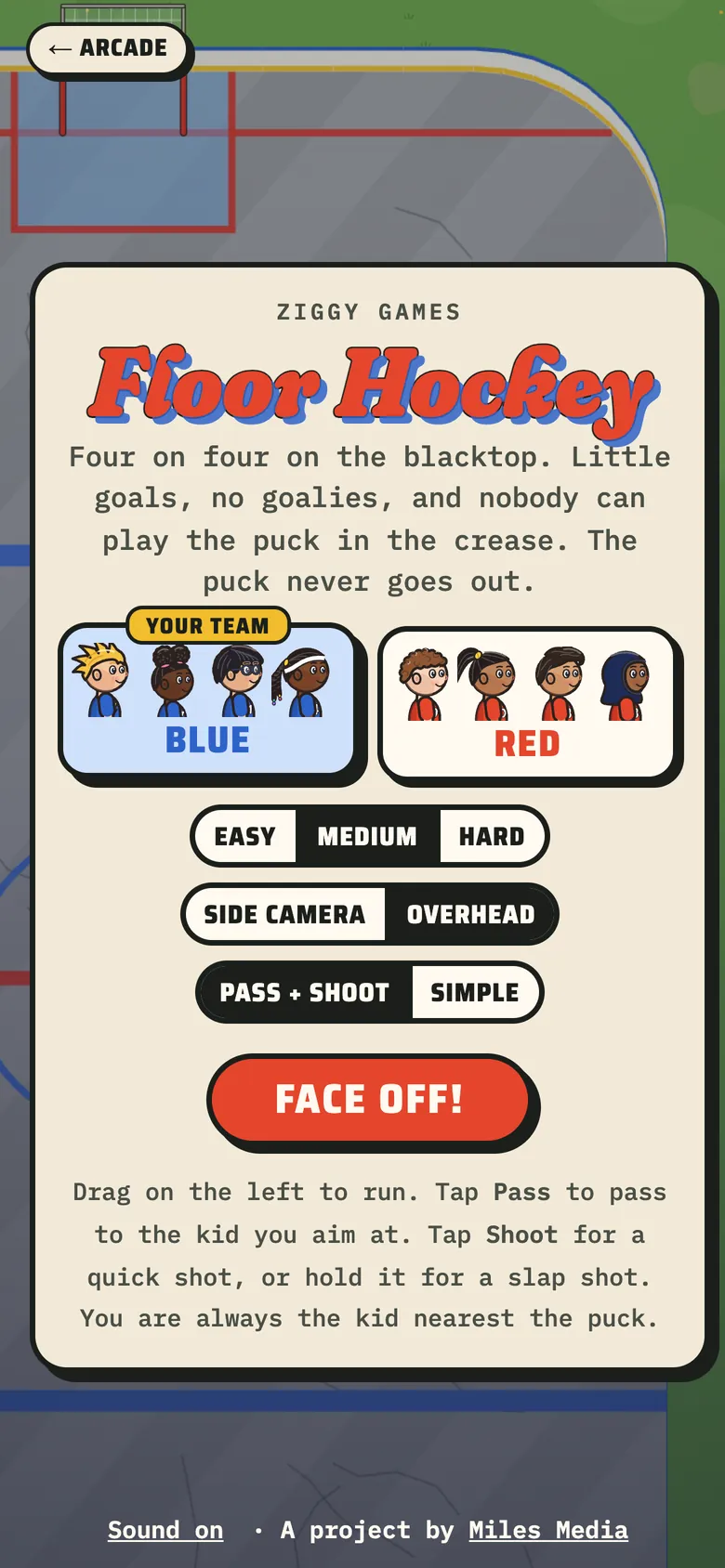 Floor Hockey on a phone