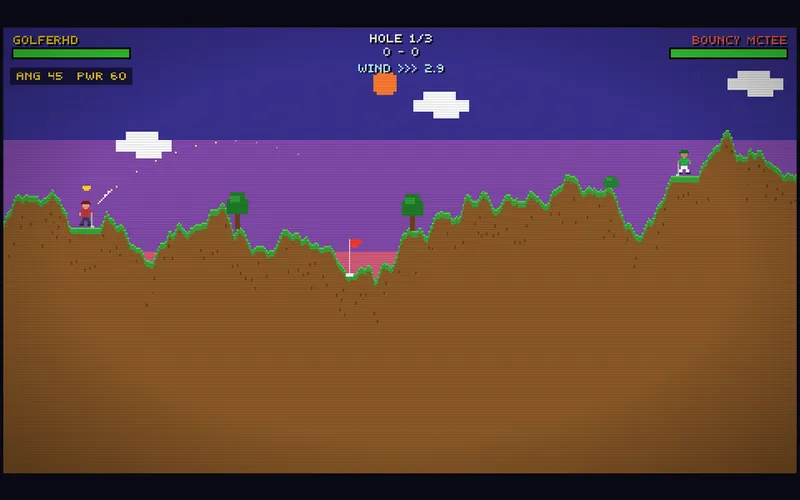 Golf Wars: retro artillery golf game