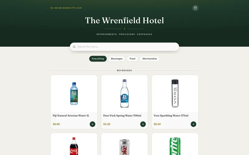 GuestMarket Platform: hotel ordering platform