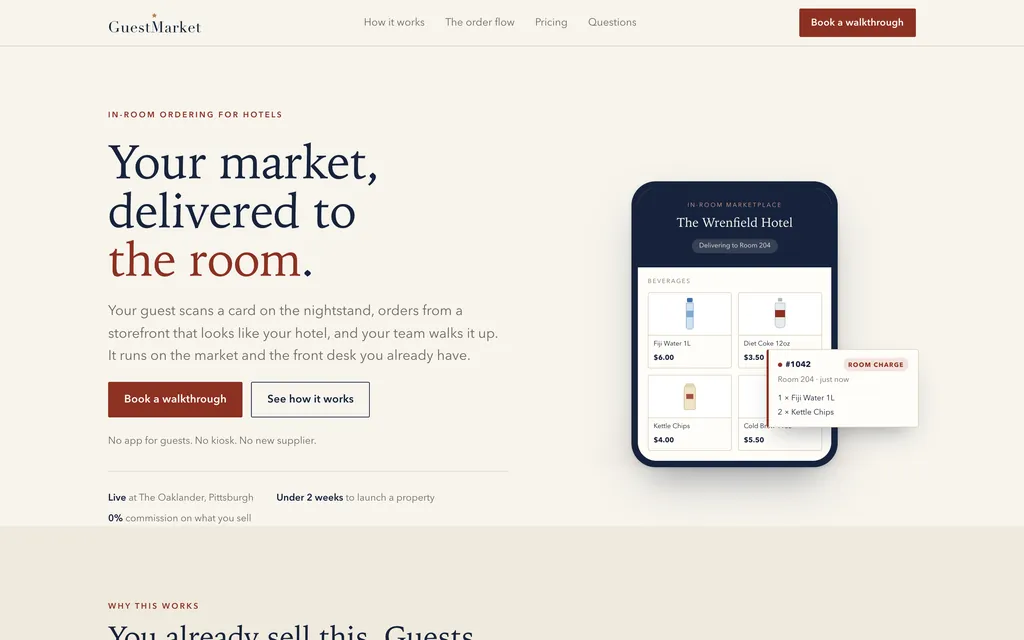 GuestMarket website: software sales website