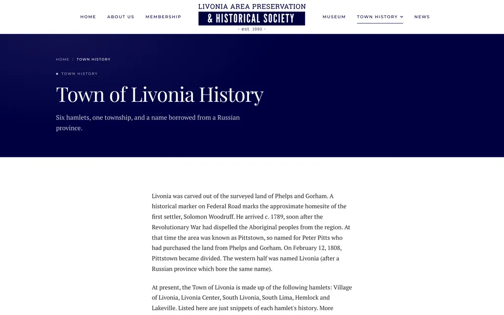 Livonia Area Preservation and Historical Society, another view