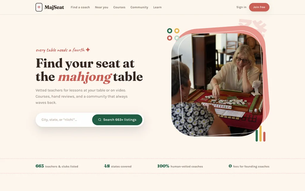 MajSeat: coaching marketplace