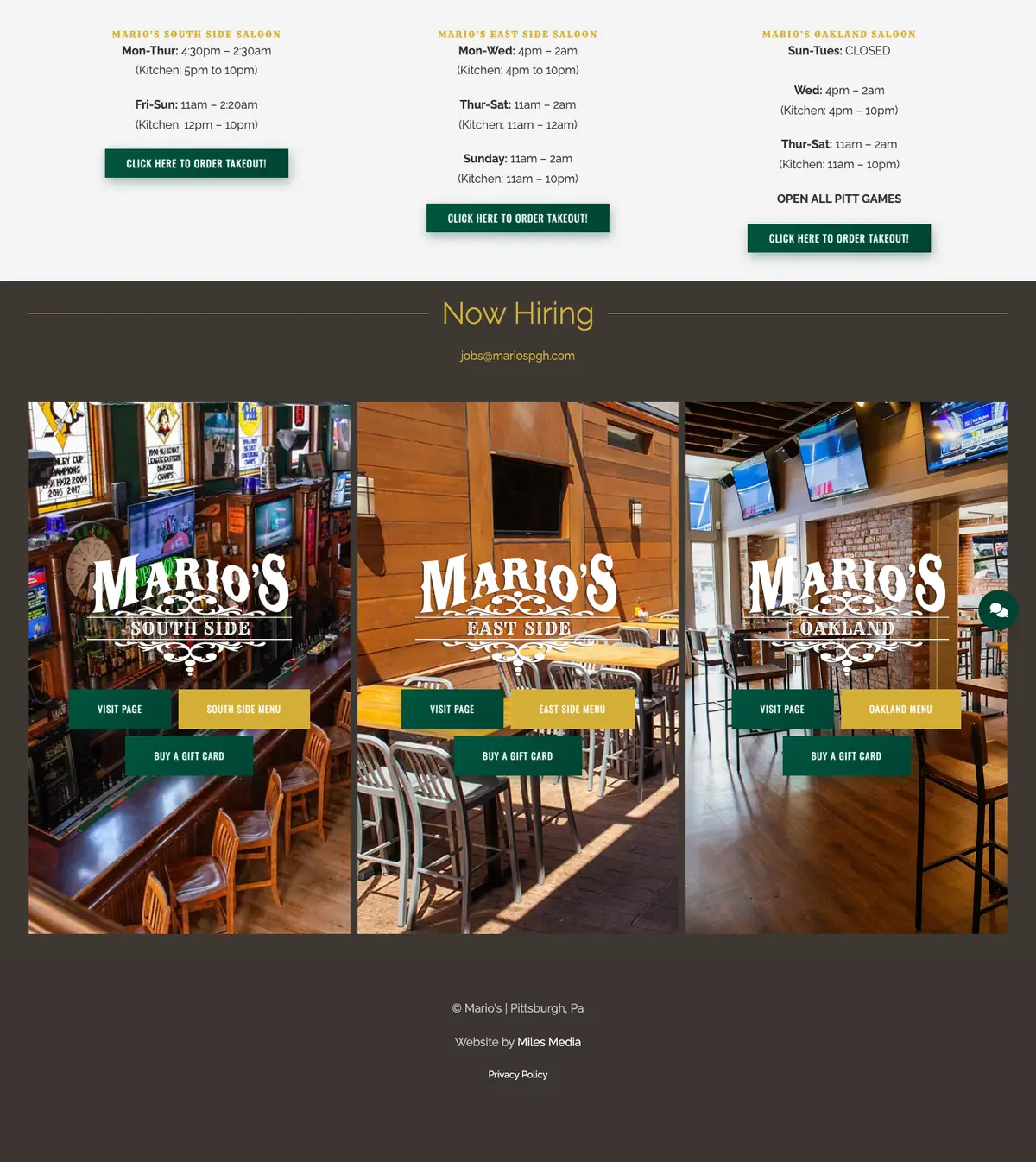 Full page of Mario's Saloon