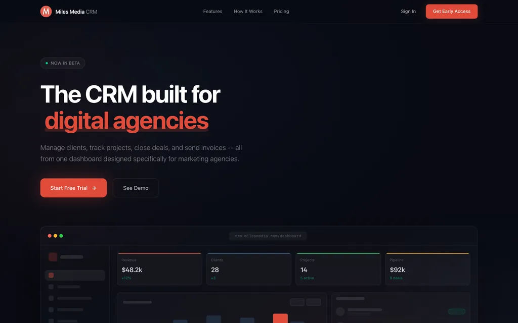Miles Media CRM: agency crm