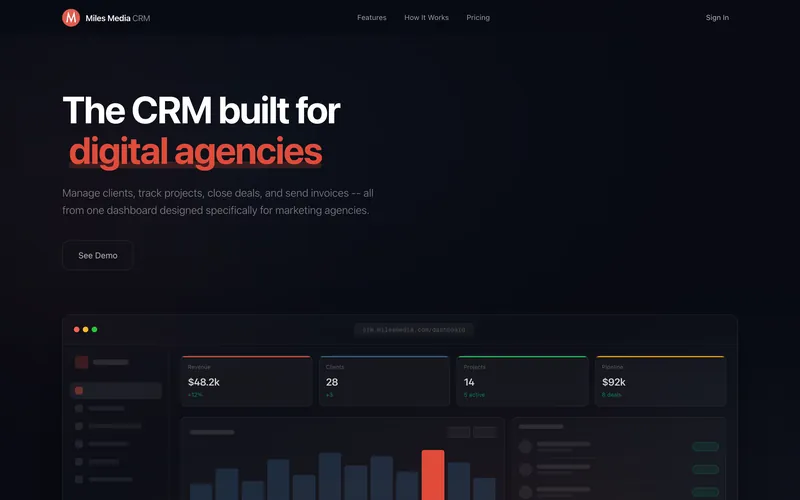 Miles Media CRM: agency CRM