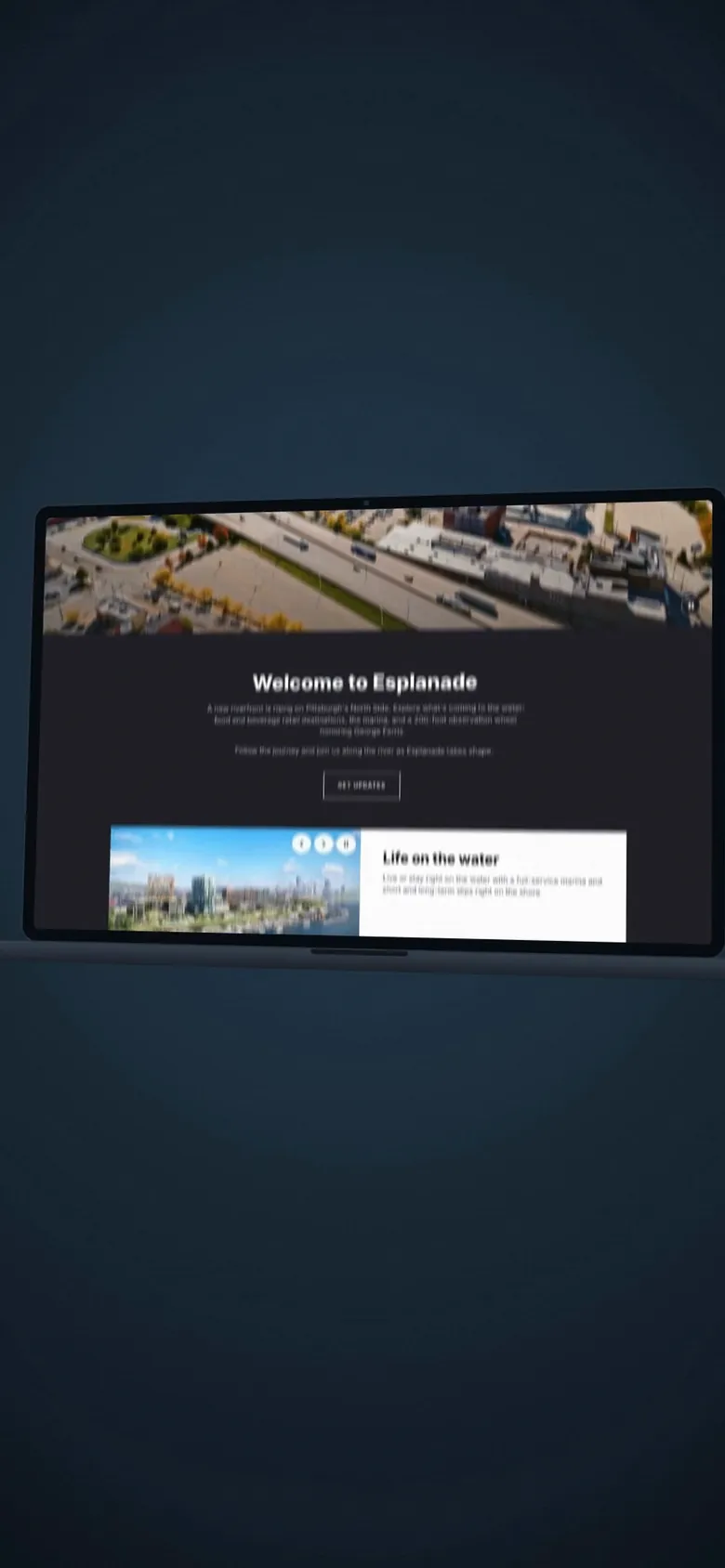 Miles Media showreel on a phone