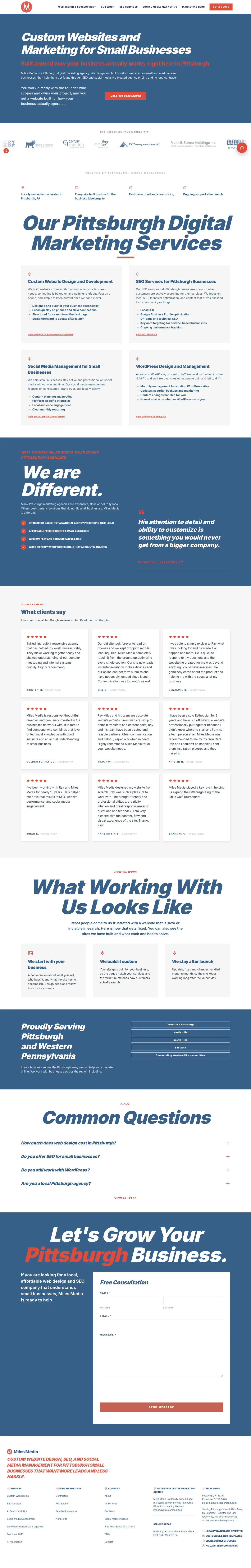 Full page of milesonmedia.com