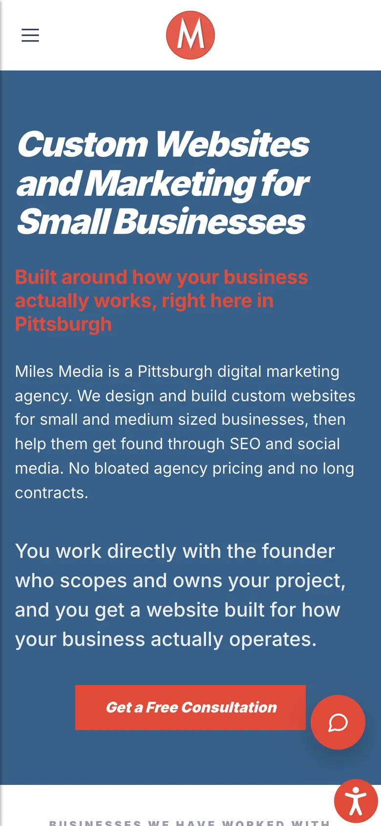 milesonmedia.com on a phone