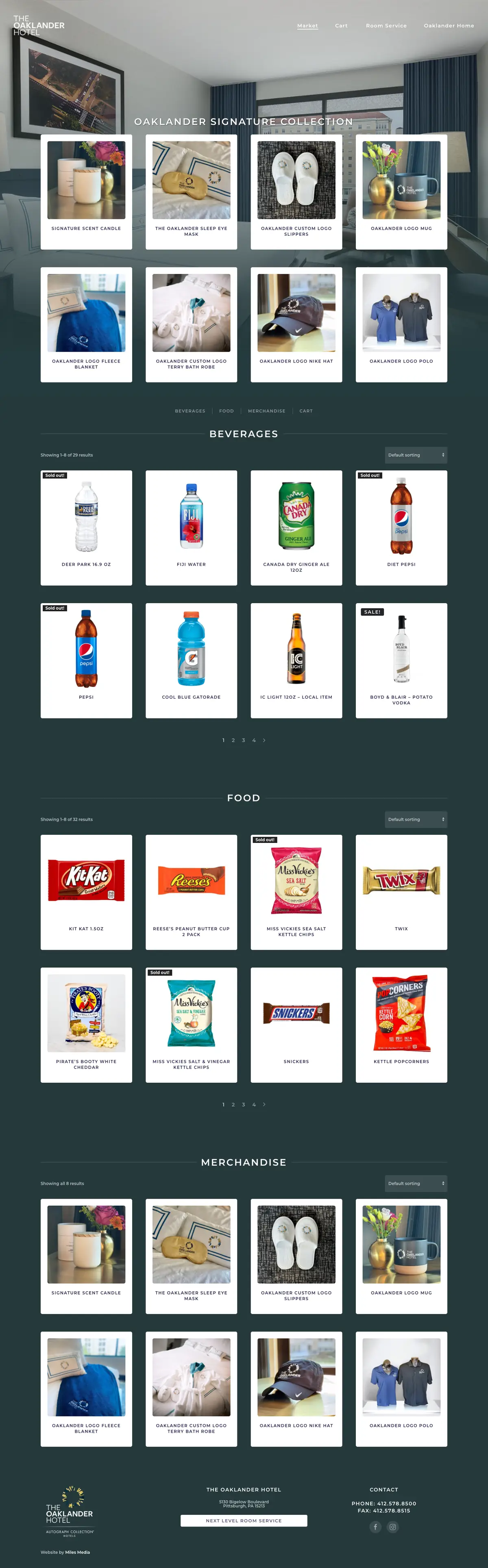 Full page of Oaklander Marketplace