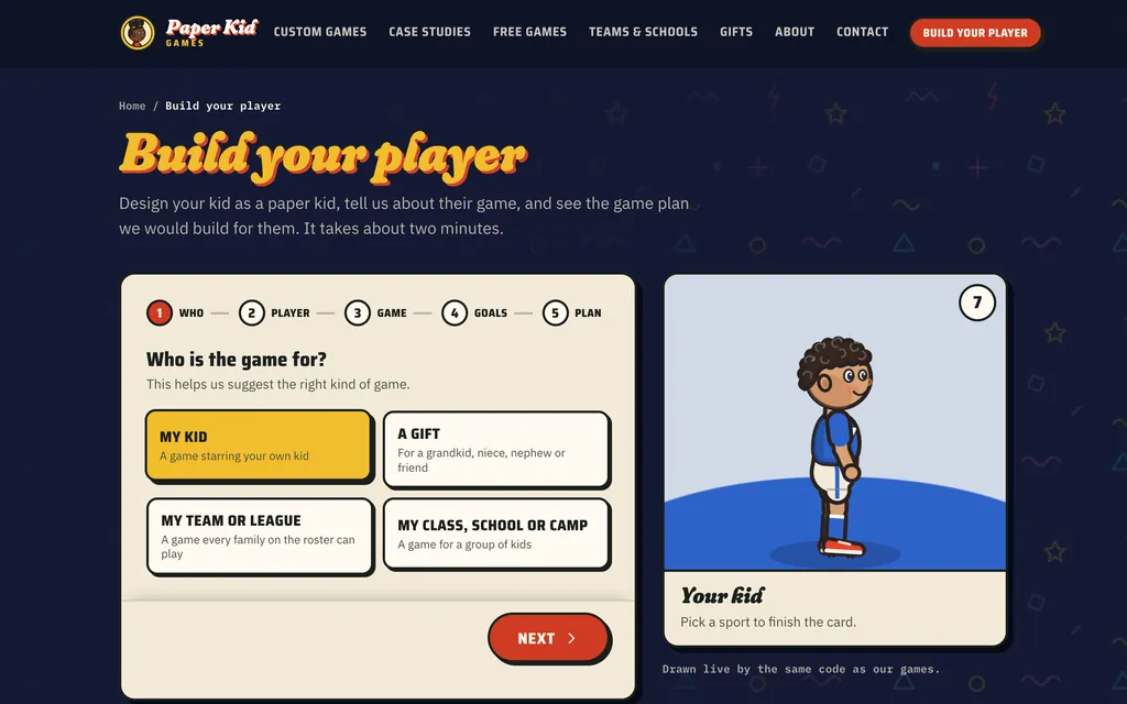 Paper Kid Games, screen 2