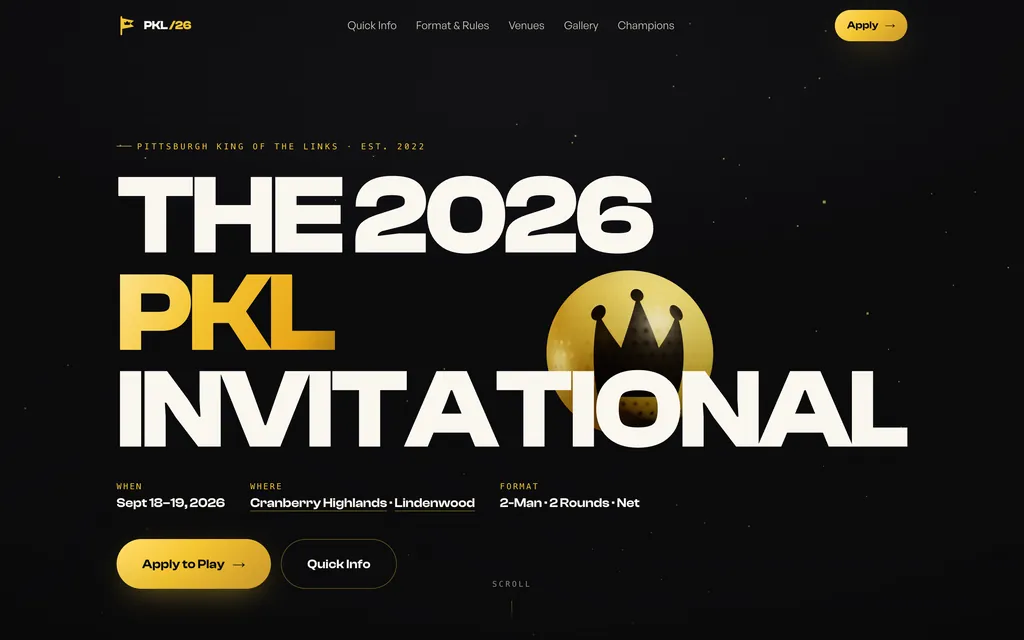 PKL Invitational: tournament website
