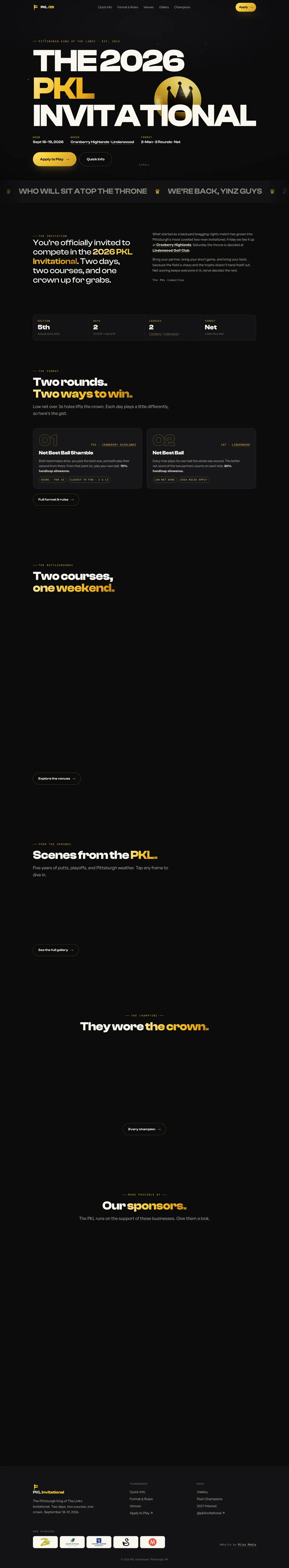 Full page of PKL Invitational