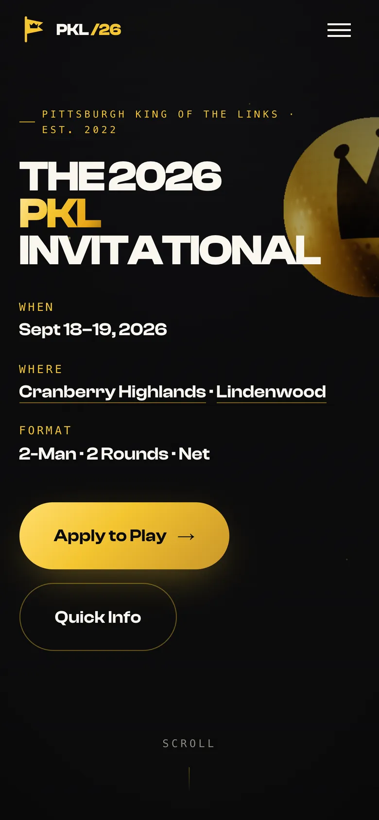 PKL Invitational on a phone