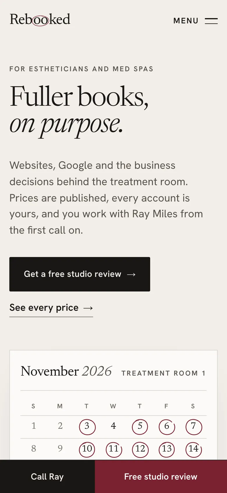 Rebooked on a phone