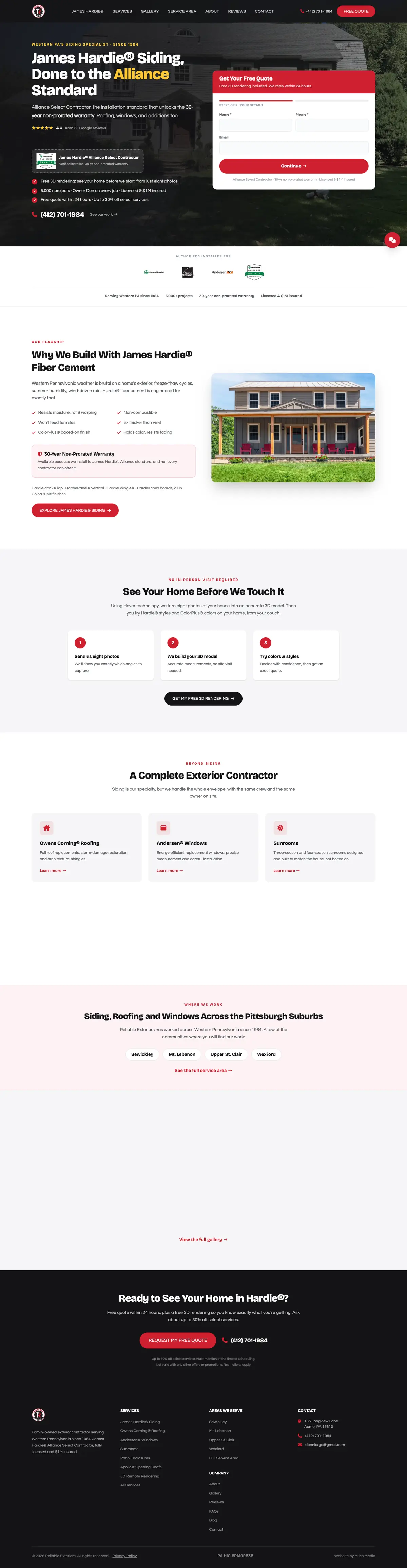 Full page of Reliable Exteriors