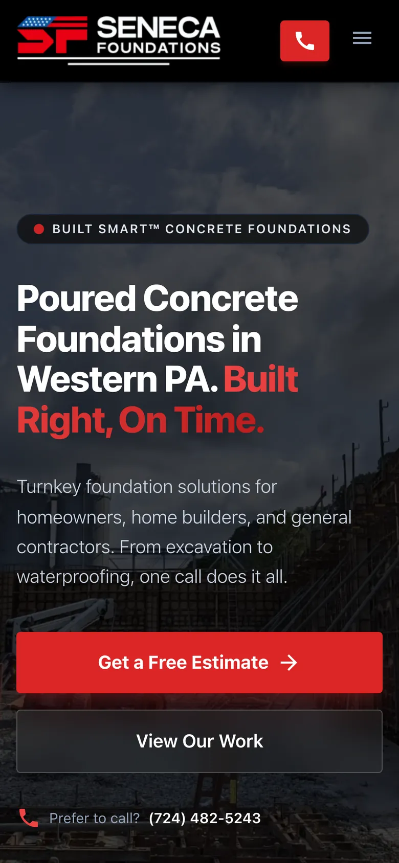 Seneca Foundations on a phone