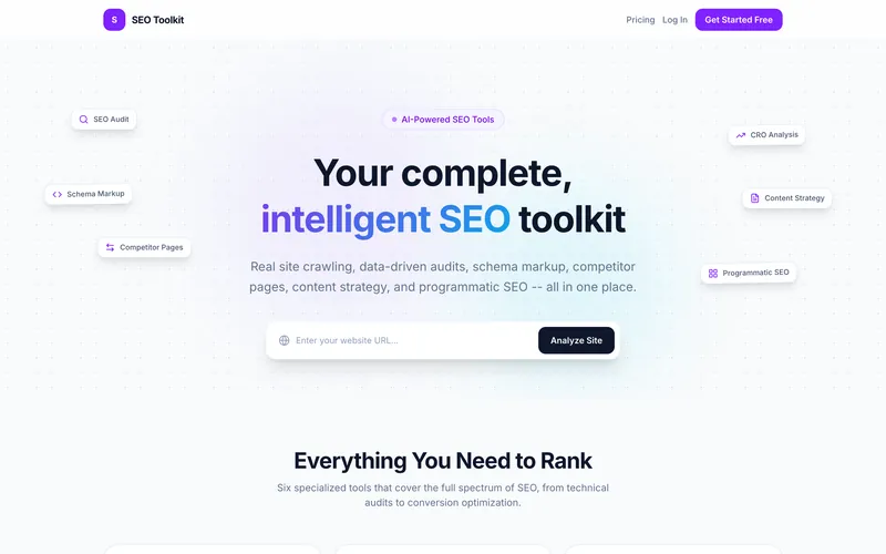 SEO Toolkit: SEO analysis web app