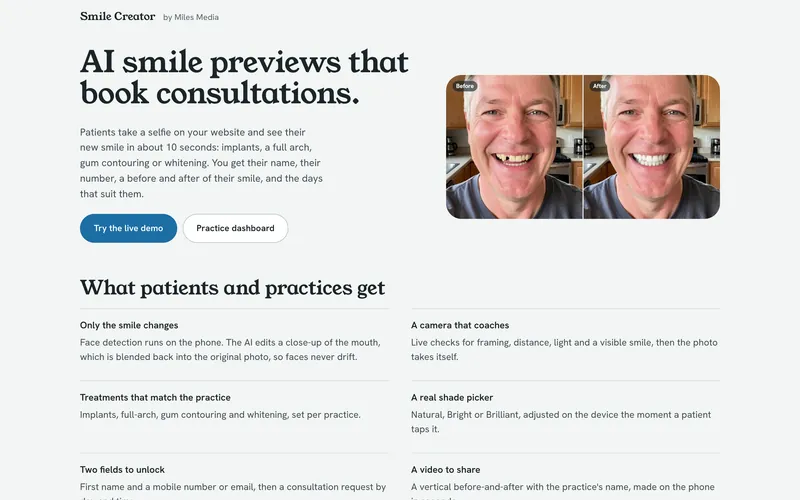 Smile Creator: AI smile preview app