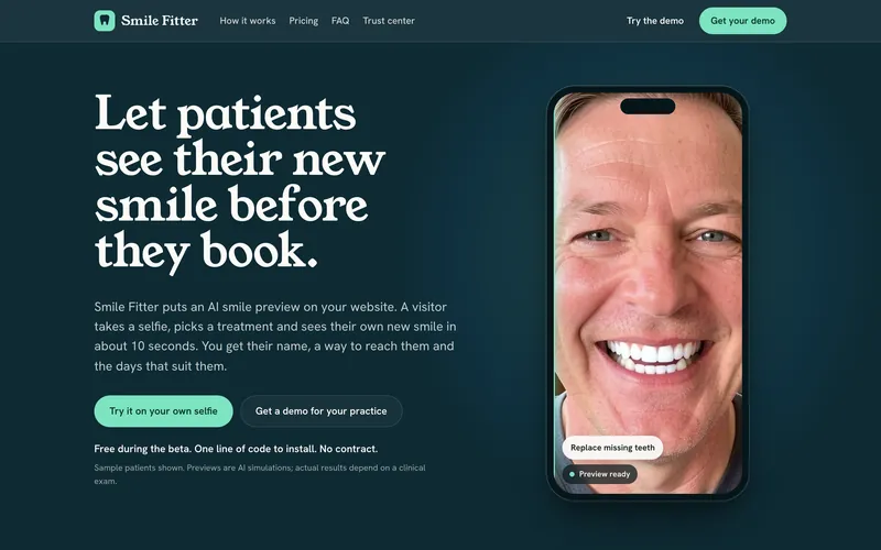 Smile Fitter, AI smile preview app built by Miles Media