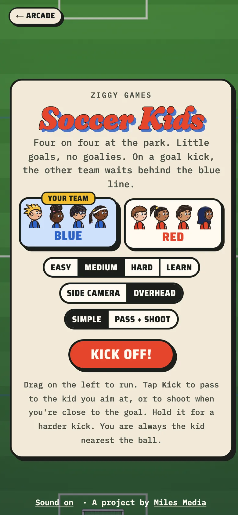 Soccer Kids on a phone
