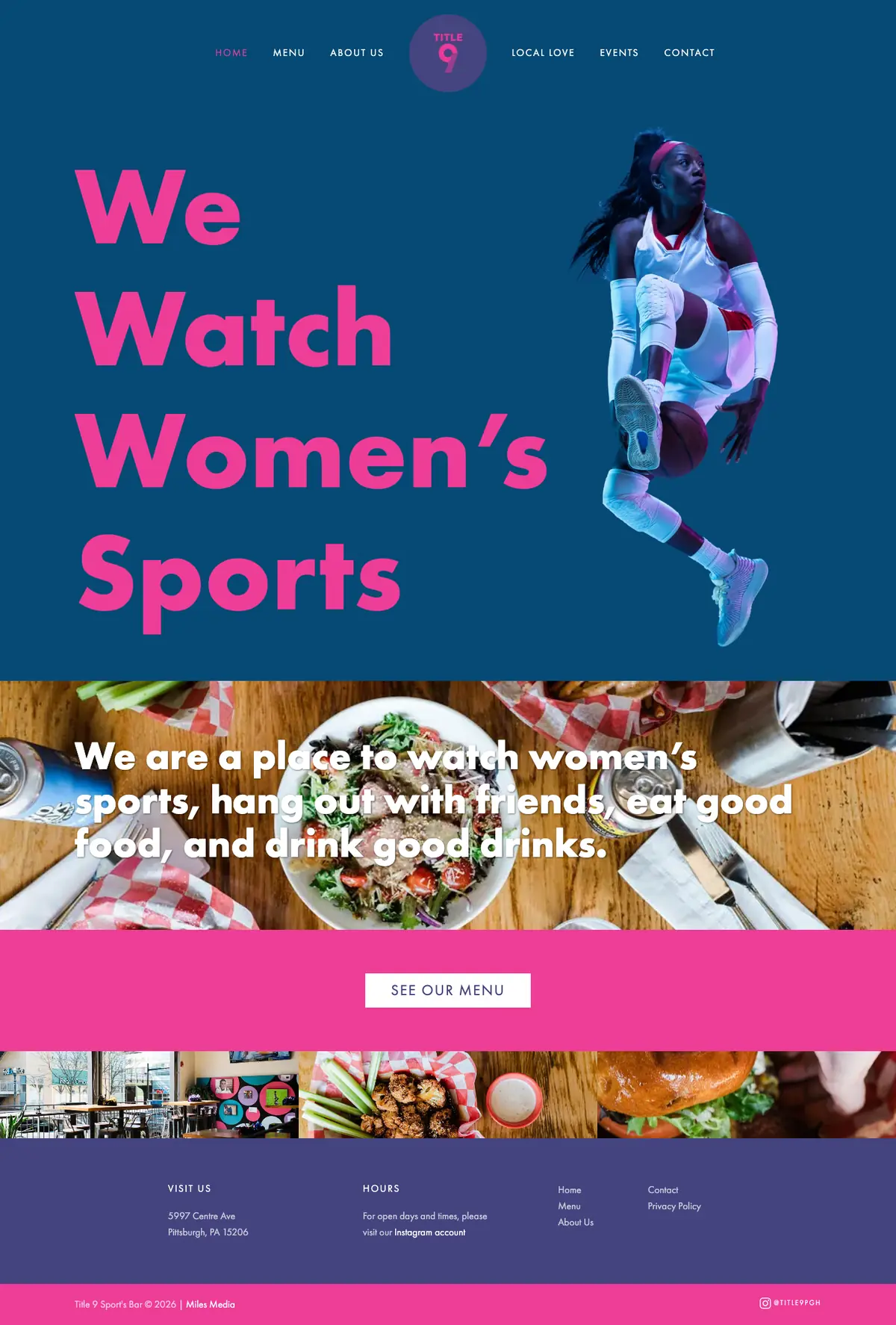 Full page of Title 9 Sports Bar