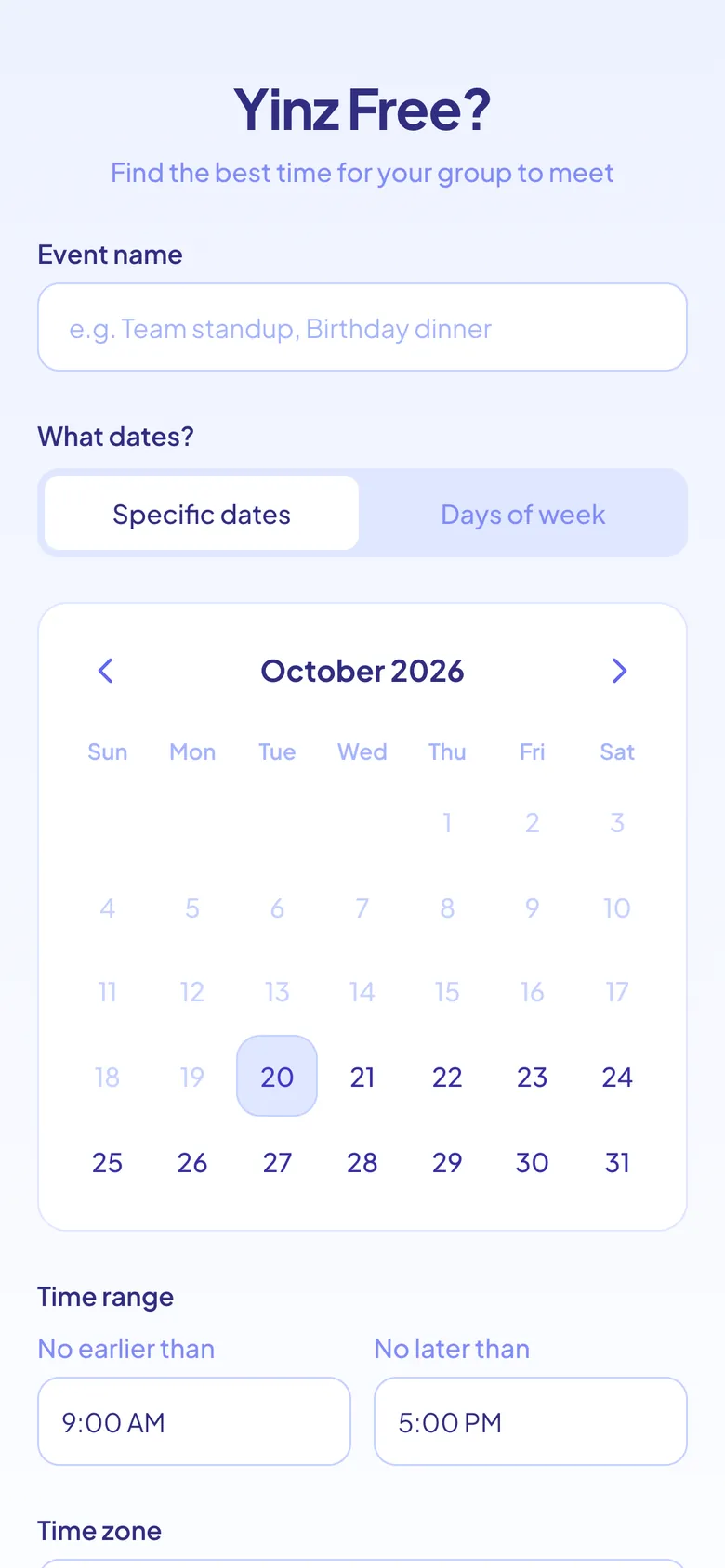 Yinz Free? Group Scheduling on a phone